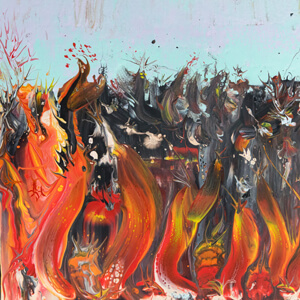 Fire. 80x50, Acrylic, canvas, 2020